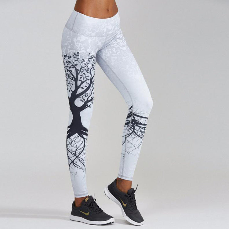 Printed Black Big Tree Buttocks