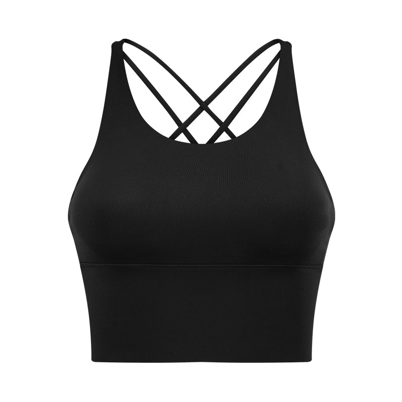 Backless Fitness Bra Small Suspenders Solid Color