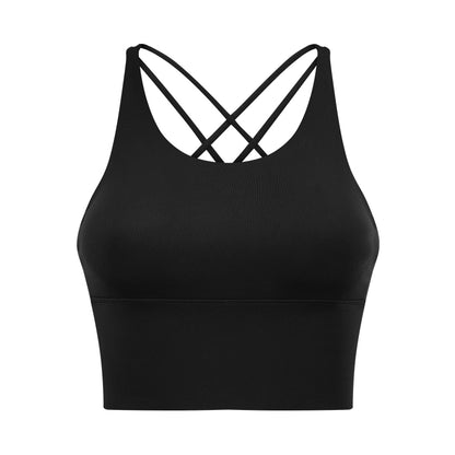 Backless Fitness Bra Small Suspenders Solid Color