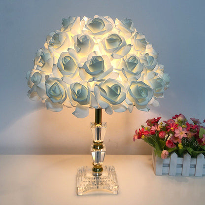 Wedding Decoration Lamp 220V Valentine's Day Gift Marriage Bedroom Bedside Desk Lamp Creative Roses Flower Light